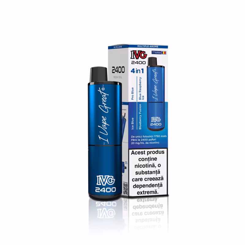 IVG 2400 Ediție 4 în 1 multi aromă blue edition