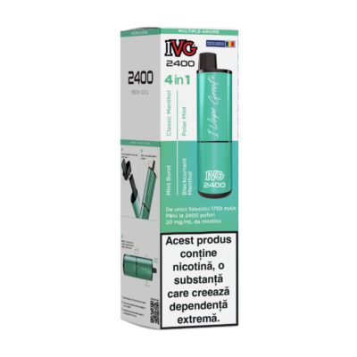 ivg 2400 menthol edition IVG 2400 Ediție 4 în 1 multi aromă menthol edition