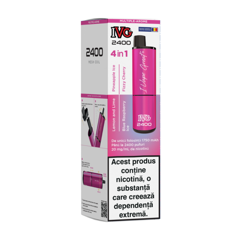 IVG 2400 Ediție 4 în 1 multi aromă special edition
