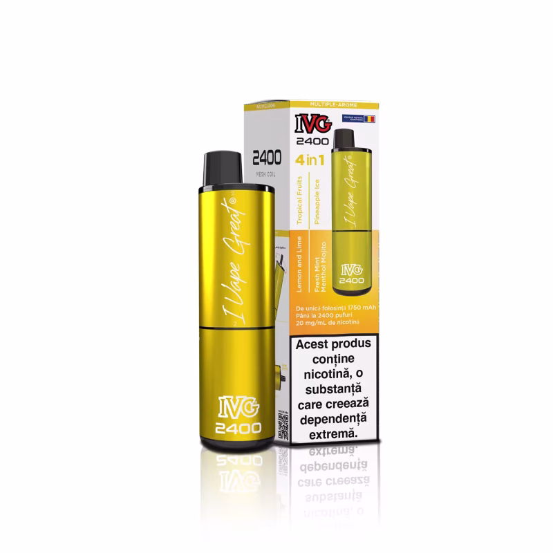 IVG 2400 Ediție 4 în 1 multi aromă yellow edition